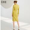 艾尚臣牛油果色高级感职业连衣裙女中长款西装裙收腰通勤正式场合 商品缩略图4
