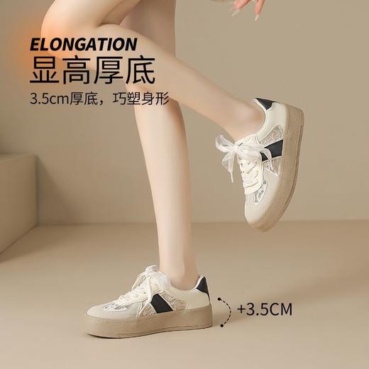 ZHR则则复古芭蕾风德训鞋女夏季蕾丝透气网面休闲鞋百搭小白鞋女 商品图1