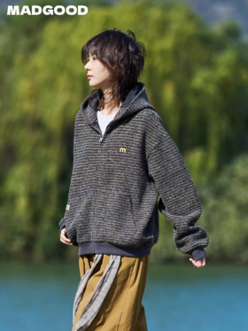 马得工地/MDGDWY211991/条纹休闲卫衣外套