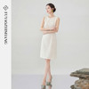 FUYAO扶摇直上 新中式提花背心连衣裙女白色名媛通勤高级感气质裙 商品缩略图4