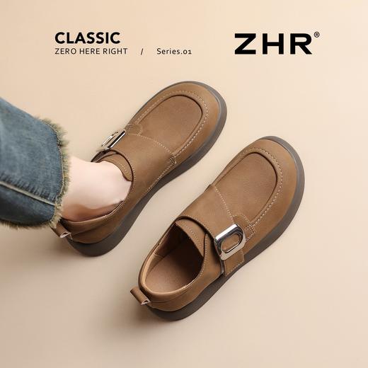 ZHR复古魔术贴搭扣乐福鞋女2026新款时尚百搭轻便通勤勃肯风单鞋 商品图8