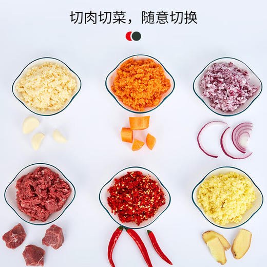 【品牌补贴69.9元】【质保一年】山本绞肉机  4 叶旋风刀双档速绞 加厚玻璃不串味 商品图4