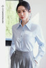 FUYAO扶摇直上 极简风蓝色衬衫女2026新款长袖职场优雅风翻领衬衣 商品缩略图5