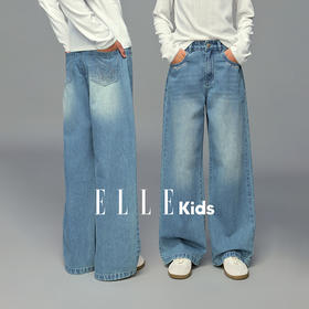 💕春3童装法式经典绣花直筒百搭牛仔长裤