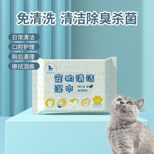 【秒杀❗️7.9抢🔥宠物清洁湿巾】清洁免洗猫咪狗狗专用擦泪痕清洁身体一次性抽取湿巾，除臭去污渍家用，有效深度清洁湿纸巾 商品图1