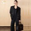 AD气质老钱风黑色双排扣西装套装女职业装阔形商务正装长裤2026春 商品缩略图1
