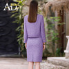 AD高端品牌小香风套装女春2026新款爆款高级感紫色外套裙子两件套 商品缩略图4