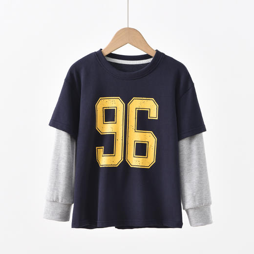 【MUBENMI木本木米2610数字拼袖T恤】儿童复古数字拼袖T恤｜美式风格，潮流担当~软到犯规+百搭到哭｜3色闭眼入不踩雷✨ 商品图8