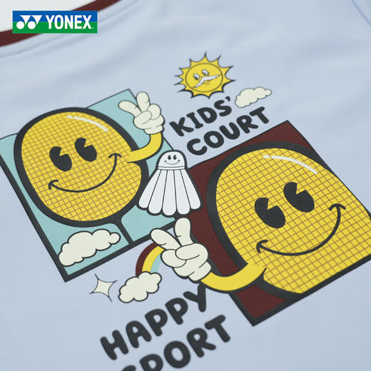 【618活动进行中】YONEX尤尼克斯yy羽毛球服童装短袖3100126BCR青少年款透气速干短袖 商品图4