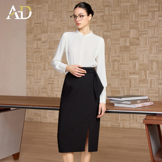 AD高端品牌职业套装女春季2026新款高级感正式场合衬衫半裙两件套 商品图2