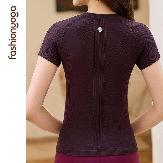 F13309Q弹条纹一体织短袖（不含胸垫） 商品图7