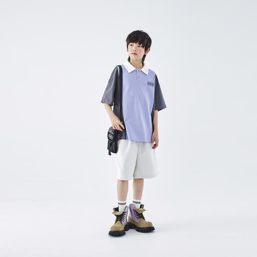 预售4.29发 蓝汽水2026夏季新品男童吸湿速干运动UPF50+防晒抗菌POLO短袖T恤 商品图1