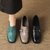 【预售7天】春季中跟百搭头层水洗牛皮乐福鞋皮带扣小皮鞋NGMZR&72-8059 商品缩略图0