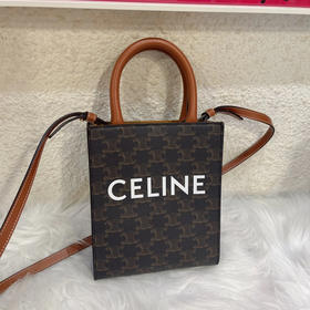 CELINE mini 老花拼牛皮 琴谱包