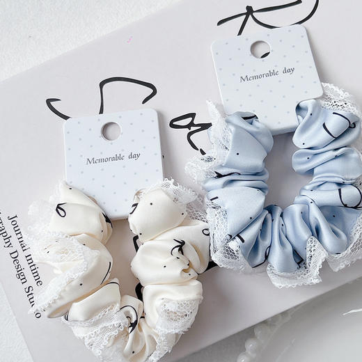 ZY清新蕾丝梦幻缎面发圈BYHL发圈-纪念日百货门店同款169447297 商品图4