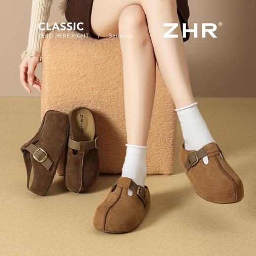 ZHR则则卡皮巴拉风勃肯鞋女2026春秋季复古轻便面包鞋增高包头拖鞋 商品图9
