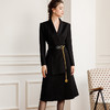 西装职业连衣裙女秋冬2025年新款高级感黑色外套长袖中长款裙大衣 商品缩略图0
