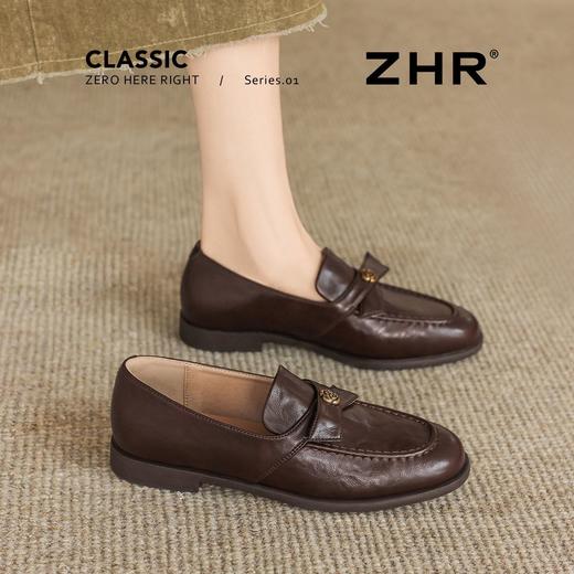 ZHR牛皮英伦风复古乐福鞋女2026新款百搭通勤软底中口小皮鞋 商品图8
