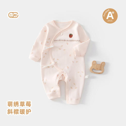 婴儿连体衣春秋款薄棉夹棉长袖连身衣满月女宝宝百天衣服爬服哈衣 商品图0