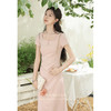 鹿向南「草莓生巧」粉色短袖连衣裙2026新款女夏季法式气质长裙子 商品缩略图1