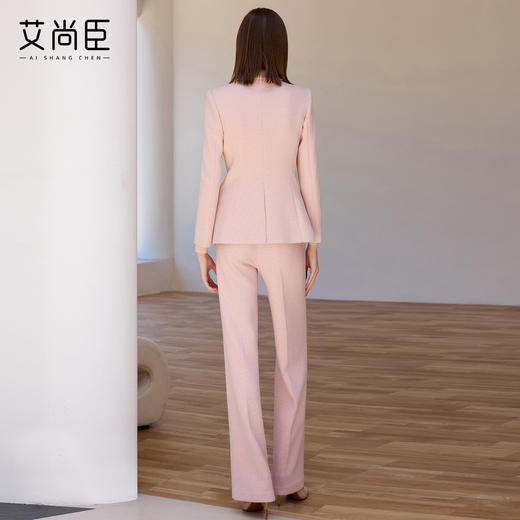 艾尚臣复古时尚套装女羊毛高级感西装两件套气质名媛职业装秋冬厚 商品图4