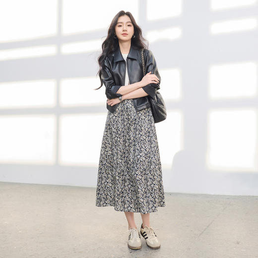 【六好理想裙】三彩2026春季新款设计感高腰半身裙A字裙长裙纯棉Z 商品图1