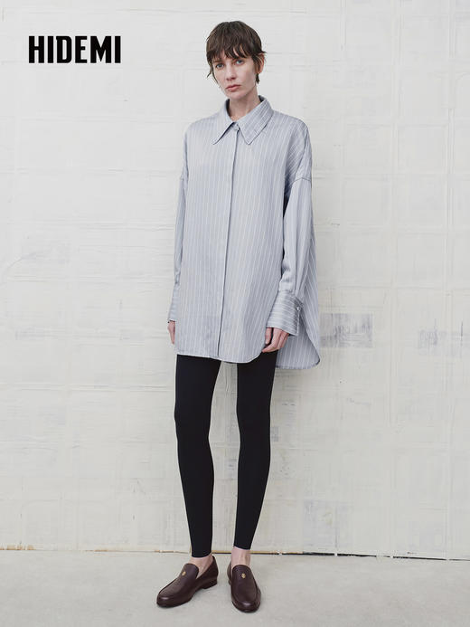 HIDEMI 羊皮一脚蹬轻便通勤休闲乐福鞋皮鞋单鞋平底鞋 商品图6