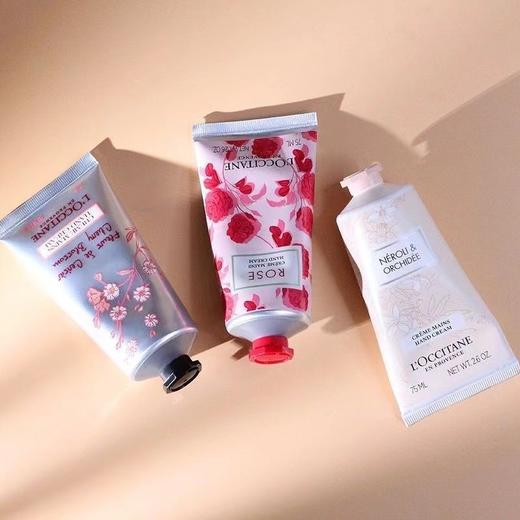 欧舒丹粉嫩迷人花香润手霜套装75ml×3效期28年2月（外包装轻微破损介意勿拍） 商品图2