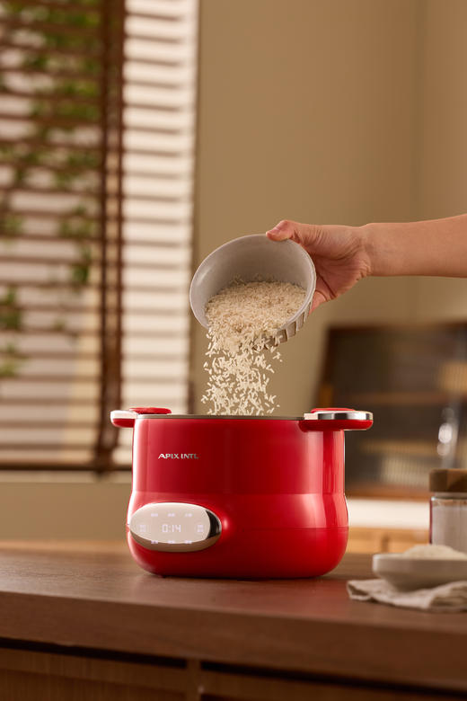 【微压烹煮更省时】安本素多功能微压一体电饭煲APIX-RCB05T 钛金陶瓷釉内胆 1000pa微压焖煮 配蒸屉 容量3L 12h预约 火锅/煮粥/煲汤/煮饭 商品图6