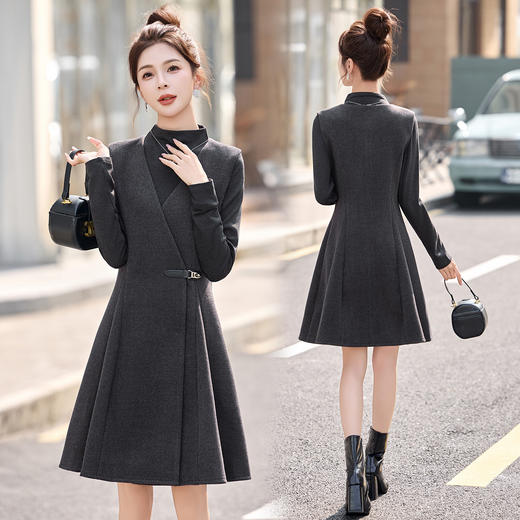 小个子绝美小套装2026春季新款通勤优雅气质时尚V领两件套裙MEIQIN5129 商品图0