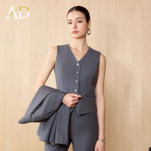 AD新闻女王同款西装马甲春2026新款轻奢高级感大女主职场穿搭马夹 商品图2