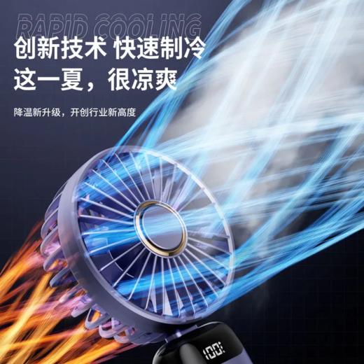 2026新款usb手持风扇 数显折叠香薰桌面 迷你便携式户外小清凉 商品图2