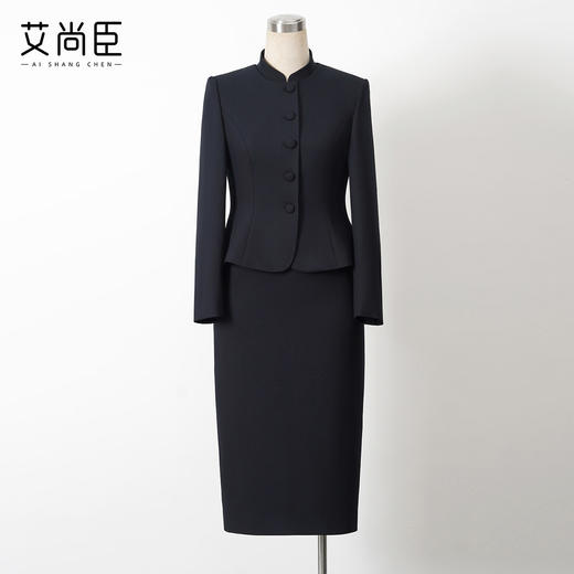 艾尚臣国风时尚套装女2025新款新中式西服外套高级感连衣裙两件套 商品图4