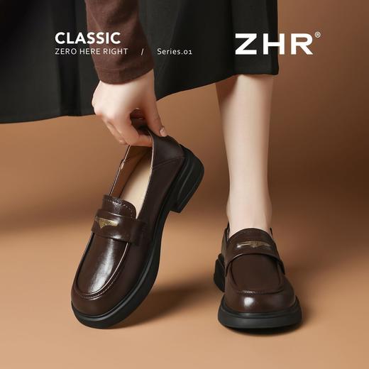 ZHR则则复古中口单鞋时尚粗跟乐福鞋2026新款百搭小皮鞋洋气女鞋 商品图6