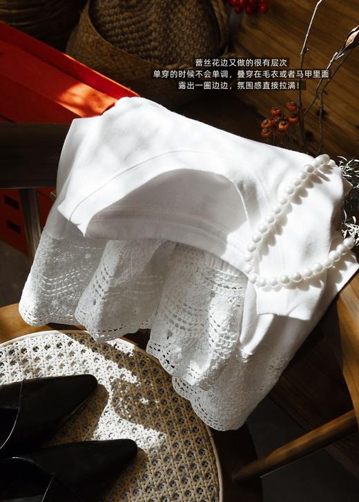 重工水溶蕾丝磨毛棉长款裙T 商品图4