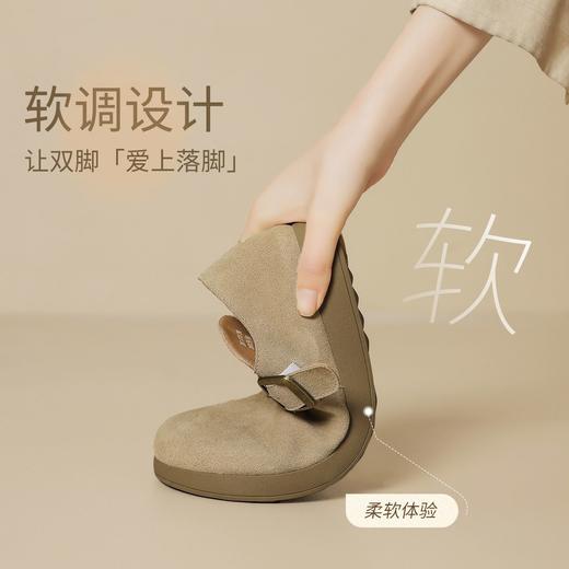 ZHR复古勃肯鞋女2026春秋季超软舒适勃肯拖鞋厚底全包休闲鞋女 商品图2
