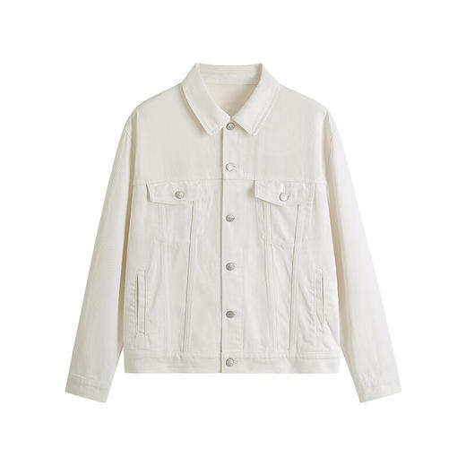 HIM漢崇 休闲复古牛仔夹克男舒适潮流简约百搭长袖外套 2025秋季 商品图4