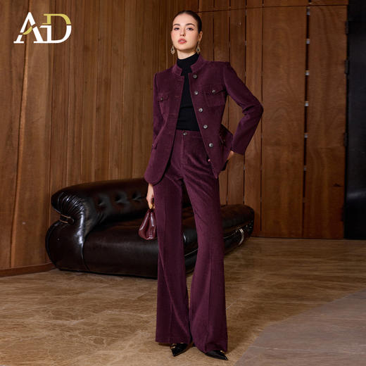 AD高端品牌雪尼尔西装套装女春季2026新款高级感老钱风穿搭一整套 商品图4