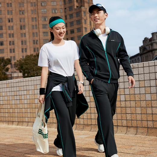 多威新款透气保暖松紧腰男女运动休闲直筒长裤3652171 商品图8