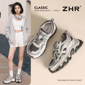 ZHR则则厚底7cm超轻老爹鞋女2026春秋季小个子增高休闲鞋透气运动鞋