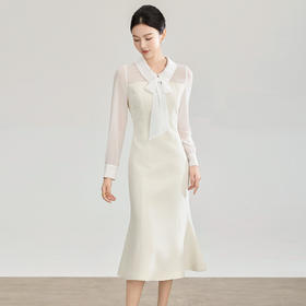 「高货wl」全新升级【铂金会员339/天猫459/差价120】(12457)洛诗琳气质亮丝编织小香风连衣裙2026春季新款收腰鱼尾裙