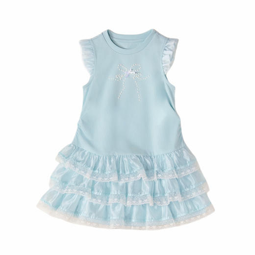 笛莎/Deesha 2026年夏季新款女童小童小飞袖连衣裙裙子 商品图4