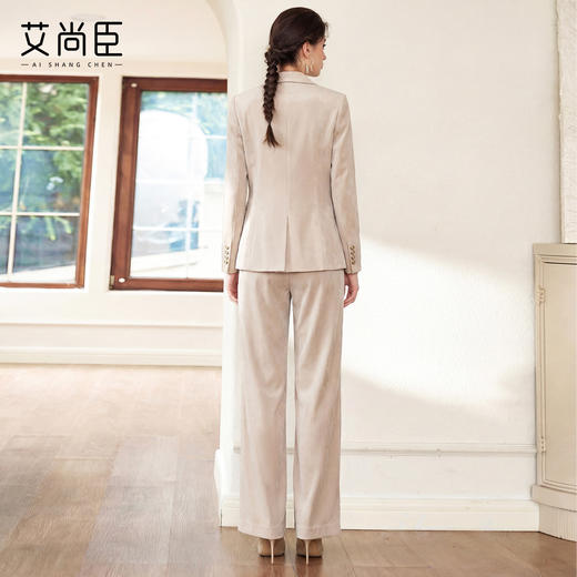 艾尚臣办公室商务高级感优雅通勤西装套装女三件套鎏金色老钱气质 商品图4