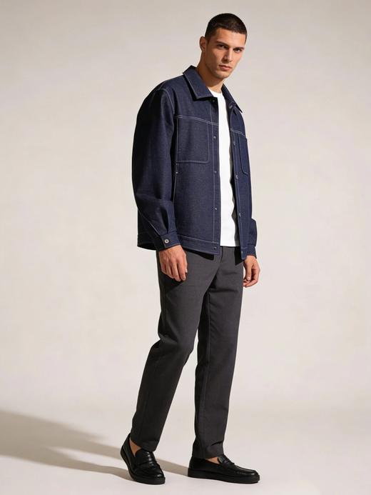 【大牌同款】 情侣仿牛仔夹克衬衣 简约别致E50-G6683 商品图13