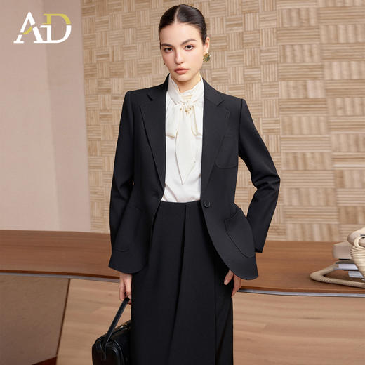 AD高级感西装套装女春2026新款正式场合职业装衬衫裙子穿搭一整套 商品图0