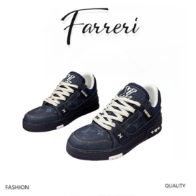 驴家 Trainer 运动鞋 印花丹宁布