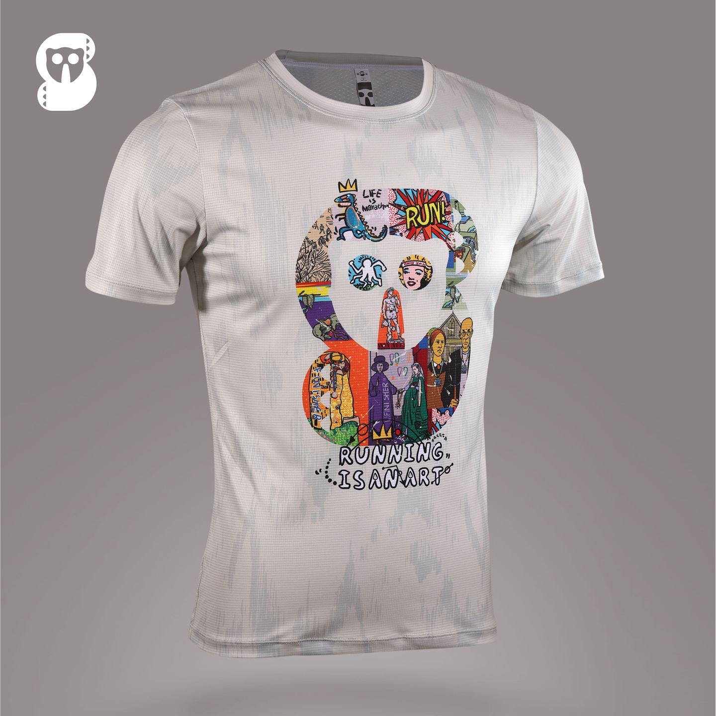 严素跑步TEE,跑步即艺术2.0 RUNNING IS AN ART too,男/女款,轻量 短袖T恤 速干快干 严素态度