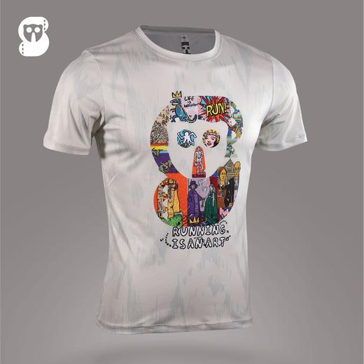 严素跑步TEE,跑步即艺术2.0 RUNNING IS AN ART too,男/女款,轻量 短袖T恤 速干快干 严素态度 商品图0