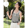 鹿向南「线条序曲」条纹无袖吊带背心女春新款修身显瘦叠穿小上衣 商品缩略图0