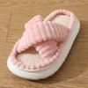春秋季灯芯绒家居棉拖鞋女批发室内男女EVA厚底防滑地板居家保暖 商品缩略图2